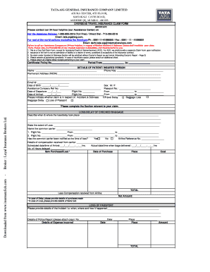 Tata Aig Overseas Travel Insurance Brochure  Form