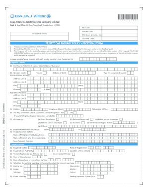 Insurance Proposal Form