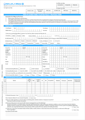 Bajaj Health Guard Editable Form