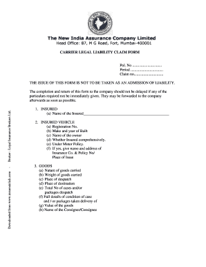 United India Insurance Satisfaction Voucher  Form