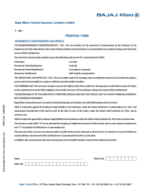 Bajaj Allianz Insurance Proposal Form