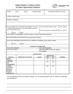 EMPLOYMENT APPLICATION an Equal Opportunity Employer CWS Inc  Form