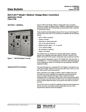 Square D Bulletin O 8198db0001  Form