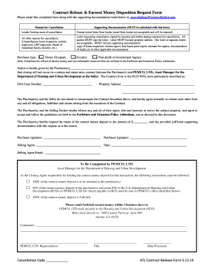 Release Money Form