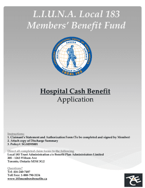 Local 183 183membersbenefits  Form