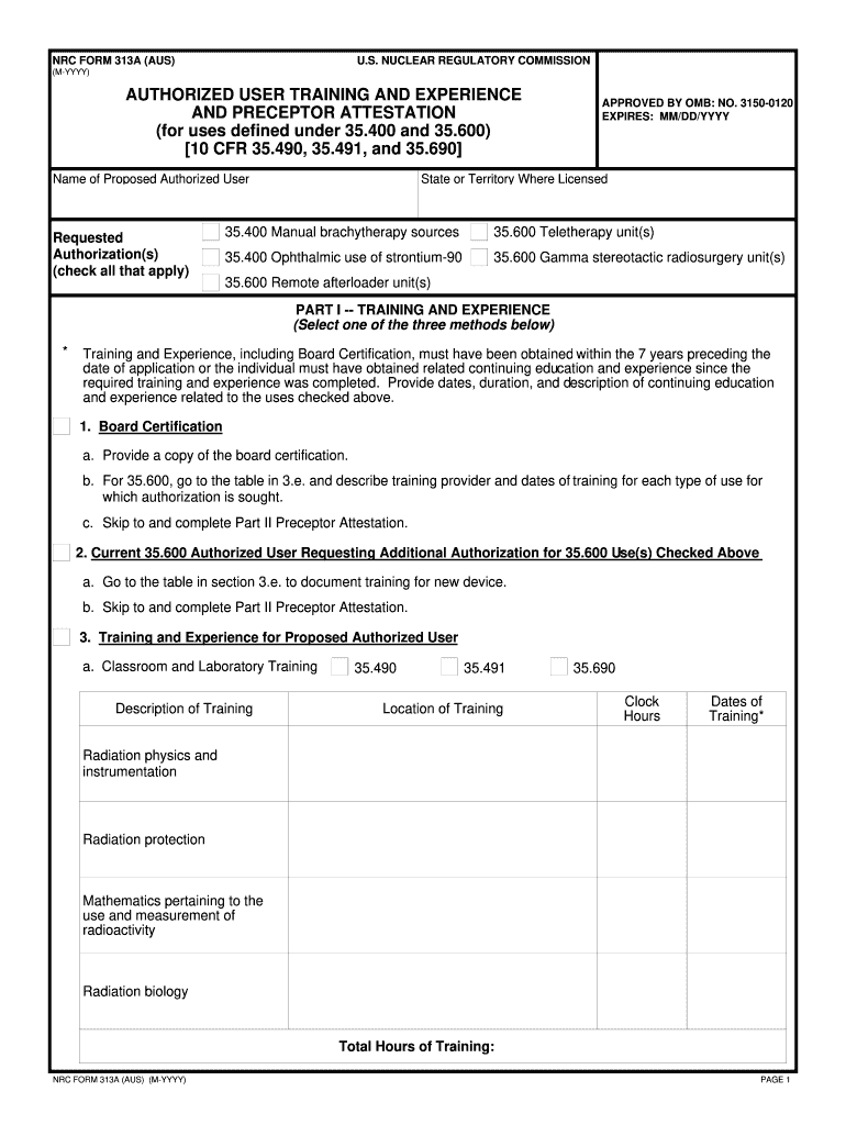 Form 313a Form