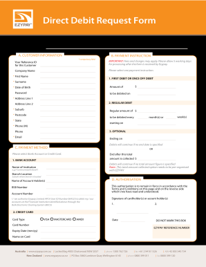 Ezypay Direct Debit Form