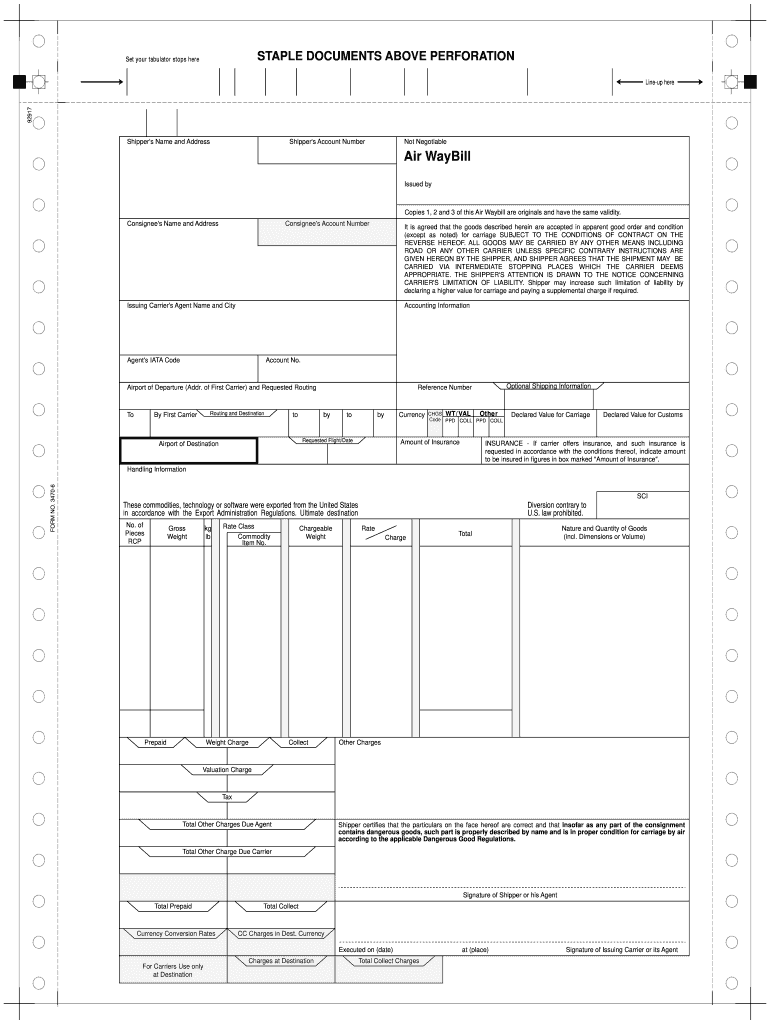 Staple Documents above Perforation Meaning  Form