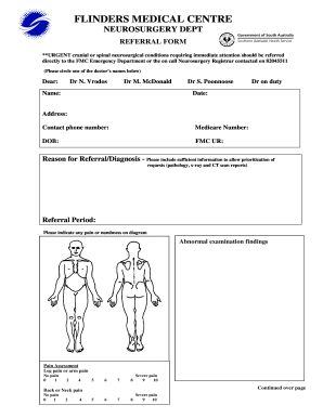 BFMCb Neurosurgery Referral Bformb Flinders Medical Centre Flinders Sa Gov