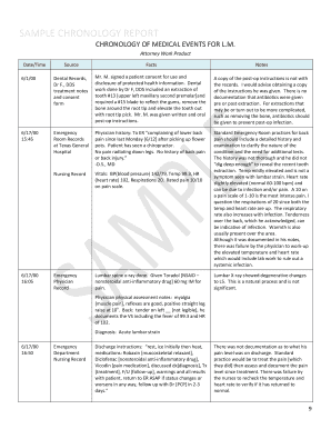 Chronology Report Sample  Form