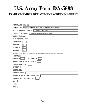 U S Army Deployment Letter PDF  Form