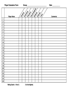Soccer Tryout Evaluation Form - Fill Out and Sign Printable PDF Template |  signNow