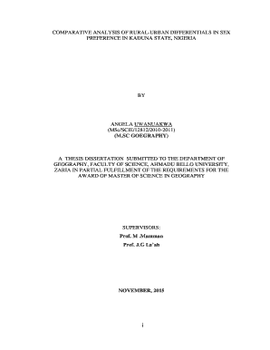 Comparative Analysis of Rural Urban Differentials in Sex Preference in Kahuna State Form