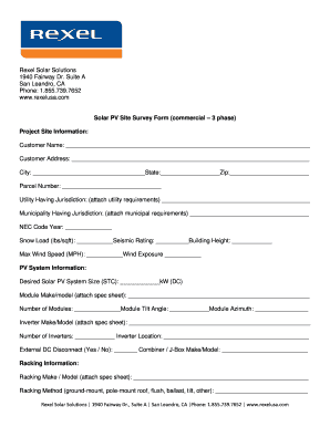 Solar Site Survey Checklist  Form