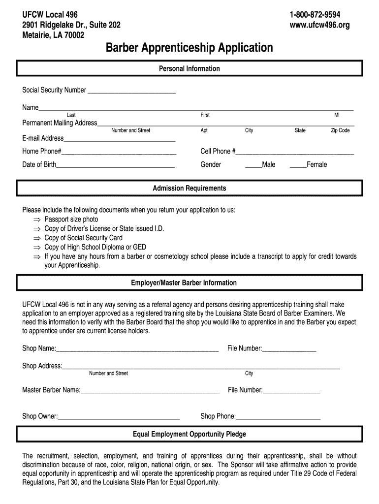 Ufcw Local 496  Form