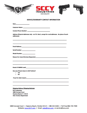 Sccy Rma Form