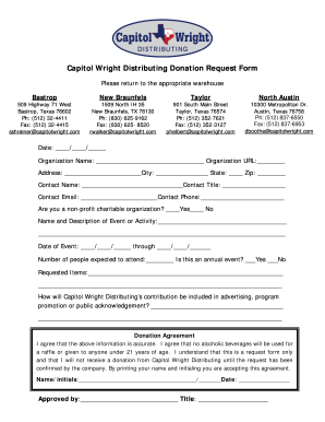 Capitol Wright Distributing Donation Request BFormb
