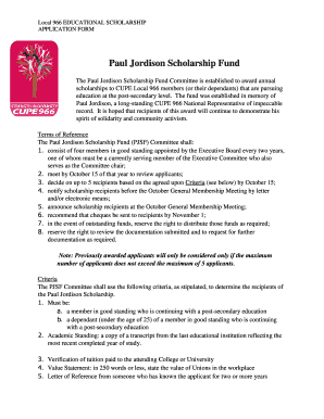 Paul Jordison Fund  Form