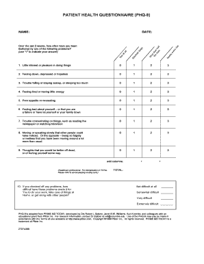 Patient Health Questionnaire PHQ 9 Without Mergertf Brixtonhillgrouppractice Co  Form