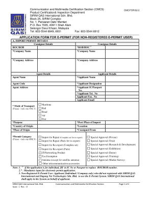 Apply Sirim Permit Online  Form