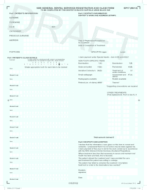 Gp17 Dental Form