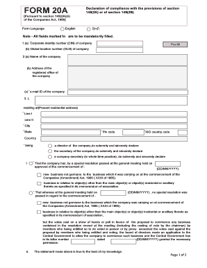 Inc 20a Form Download