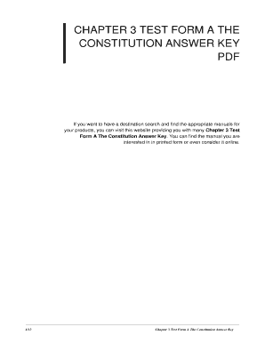 Chapter 3 Test Form a the Constitution Answer Key