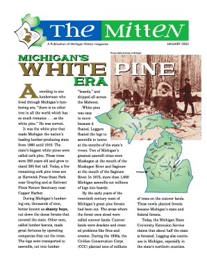The Mitten Michigan History Magazine  Form