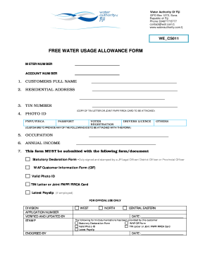 Water Scheme Fiji  Form