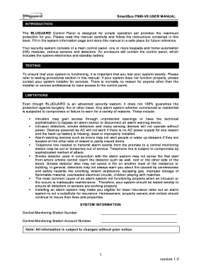 Bluguard V9 Installer Manual  Form