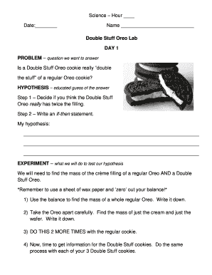 Get and Sign Double Stuff Oreo Lab Answer Key  Form