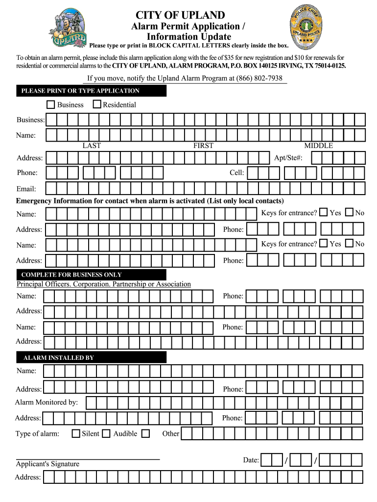 Permit Upland  Form