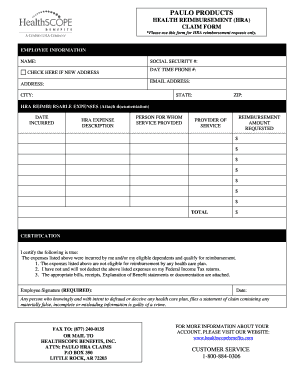 Healthscope Benefits Claim Form