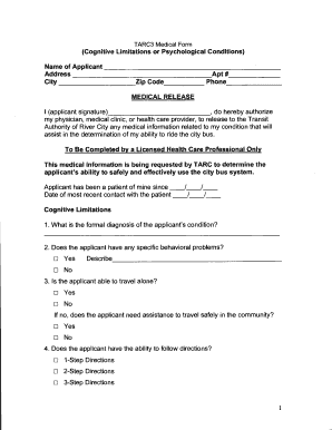 Tarc3 Application Printable  Form