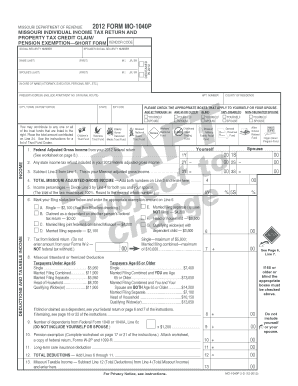 Mo 1040p  Form