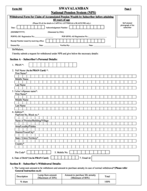 Nps Withdrawal Form 502 PDF