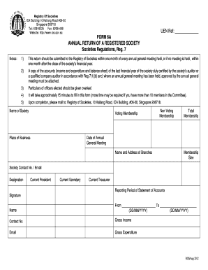 Registrar of Societies Kenya  Form