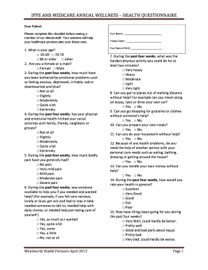 HEALTH QUESTIONNAIRE Doverfamilypracticenhcom Form
