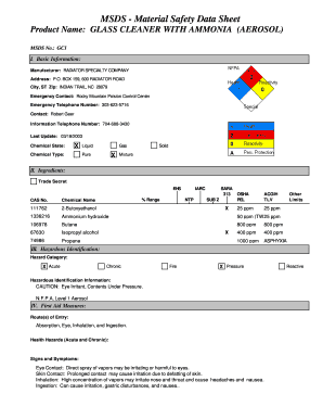 Msds Nh3  Form