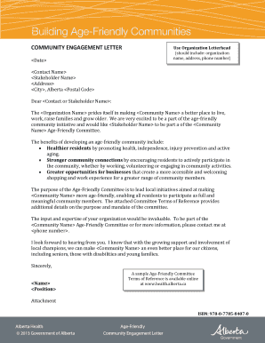 Community Engagement Letter  Form