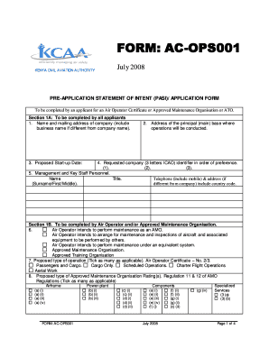 Kcaa Pasi Form