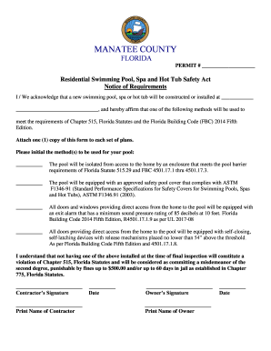  Manatee County Pool Regulations 2015