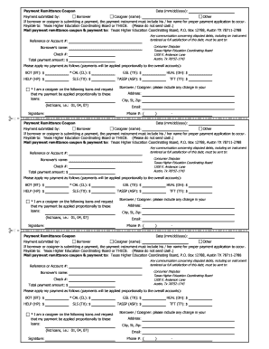 Remittance Payment Coupon  Form