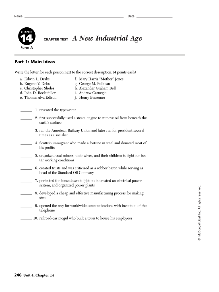 A New Industrial Age Crossword Puzzle Answers  Form