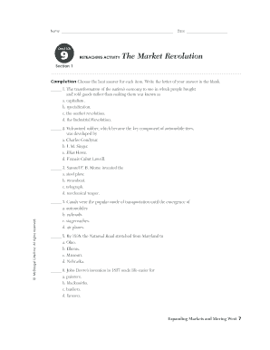 Chapter 9 Section 1 Answer Key  Form