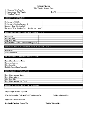 Pnc Wire Transfer Form