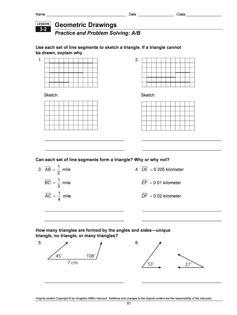 Lesson 8 2 Geometric Drawings Practice and Problem Solving a B  Form