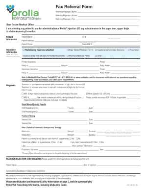 Injection Confirmation Form