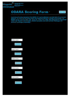 Odara Scoring Form