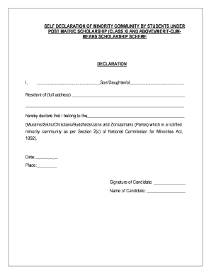 Scholarship Declaration Form PDF